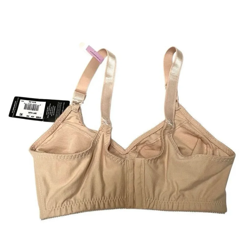 Bali Double Classic Support Women’s‎ 34D Cotton Wire-Free Bra 3036 Soft Taupe